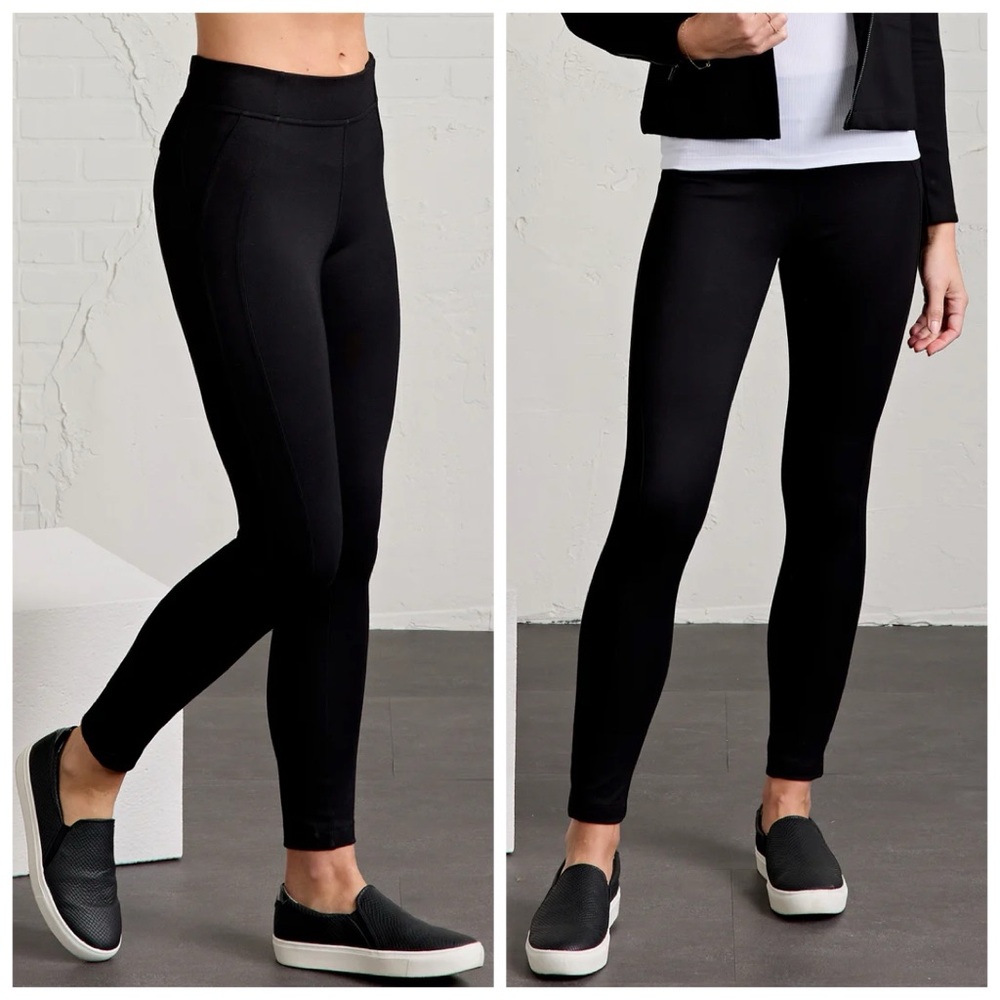 Tasc Performance NEW Traveluxe High Rise Stretch Slim Travel Pant Black L